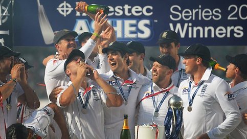 English Celebrate Ashes Cricket Victory by Urinating