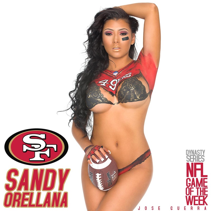 Sandy Orellana 49ers Body Paint